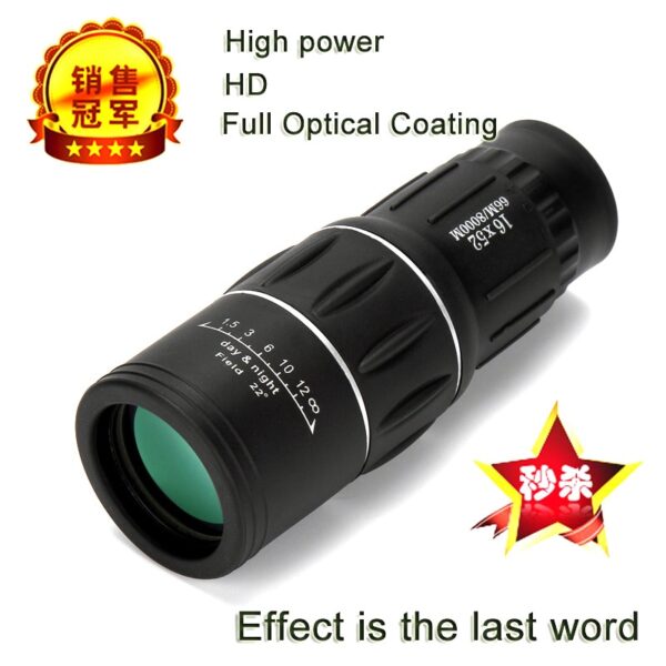 High Power HD Monocular Telescope 16X52 Sniper Binoculars Tourism Spyglass LLL Night Vision For Camping Hunting Child Gift 1