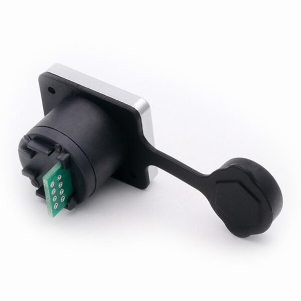RJ45 with PCB Board Connector, RJ45 Waterproof Adapter, IP65/67, Female Panel Mount Sockets RJ45 Ethernet Connector 3