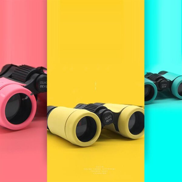 Focal Adjustable Children Binoculars Telescope Binoculars Toy Game Props Birthday Present for Entertaining Bird Watching (Pink) 6