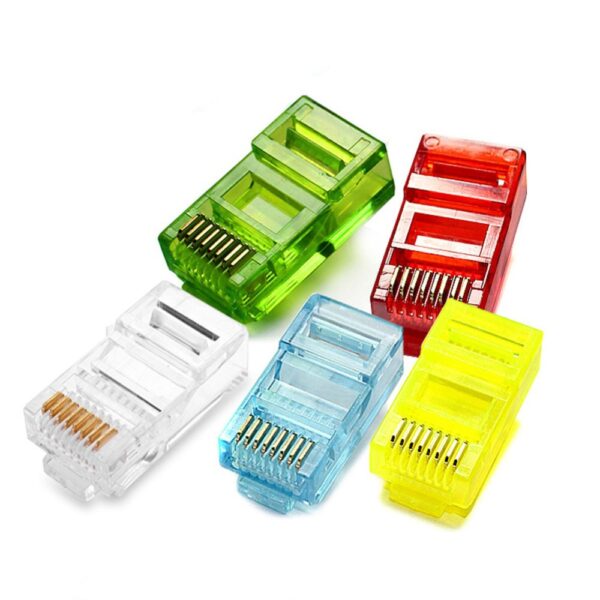 10pcs Colorful RJ45 Modular Plug Network Cable LAN Connector Plug End 8P8C CAT5 CAT5E Random Color 1