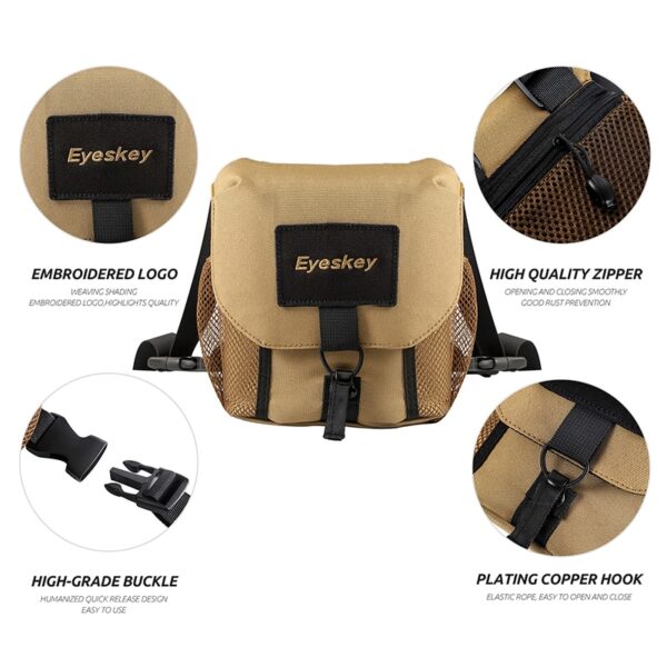 Eyeskey Universal Binocular Bag/Case with Harness Durable Portable Binoculars Camera Chest Pack Bag for Hiking Hunting 3