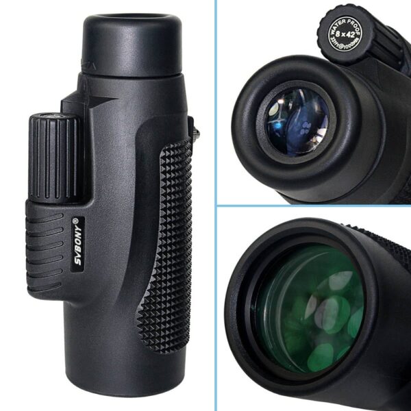 SVBONY Monocular 8x42 Hand Focus Telescope Glass Lenses BK7 Prism for Hunting Hiking Birdwatching Waterproof Binoculars F9116AB 3
