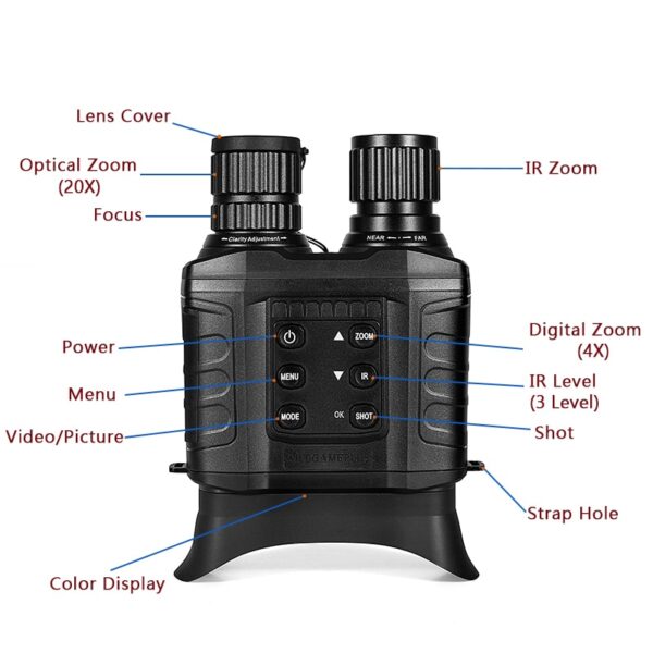 WG550B 500M HD Night Vision Binoculars Cameras 20×31 Telescope Hunting Optical 850nm IR HD Night Vision Binocular Night Goggles 2