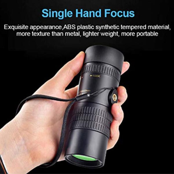 4K 10-300X40mm Super Telephoto Zoom Monocular Telescope with BAK4 Prism Lens for Beach Travel Outdoor Activities Sports 5