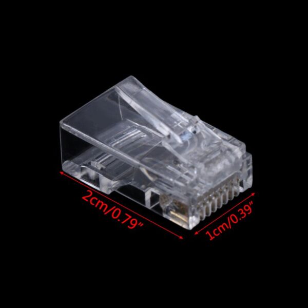 Gold plated RJ45 Net Network Modular Plug Cat5 CAT5e Connector 8P8C utp Unshielded Modular Rj45 Plug NEW 4