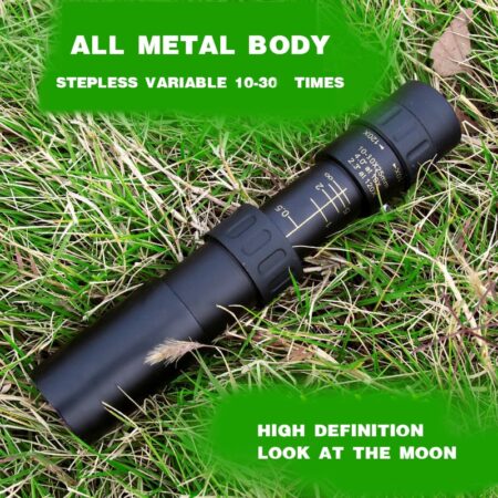 Metal Monocular Telescope 10-300x40 Zoom High Quality Monocular Binoculars Telescope Supports Smartphone with Light Night Vision 1
