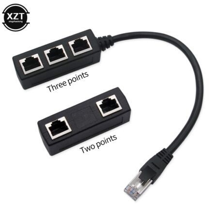 RJ45 Splitter LAN Ethernet Network RJ45 Connector Splitter Adapter Cable for PC Networking Extension 1 Male to 2/3 Female Cable 1