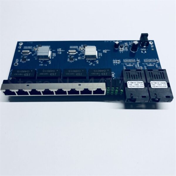 10/100/1000M Gigabit Ethernet switch Ethernet Fiber Optical Media Converter Single Mode 8 RJ45 UTP and 2 SC fiber Port Board PCB 2