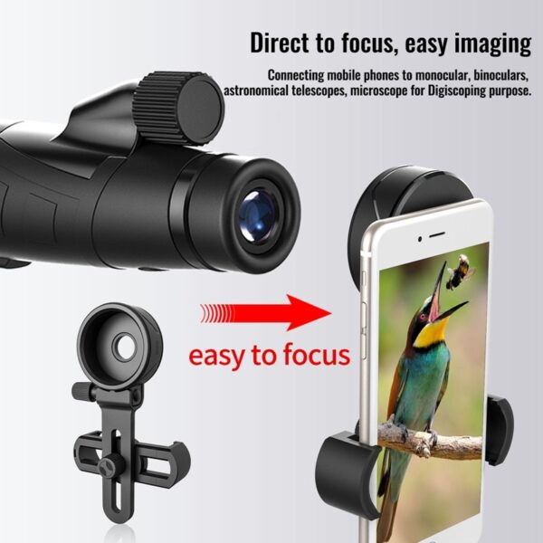 Upgrade Universal Cell Phone Adapter Bracket Clip Mount Soft Rubber Material for Binocular Monocular Spotting Scope Telescope 4