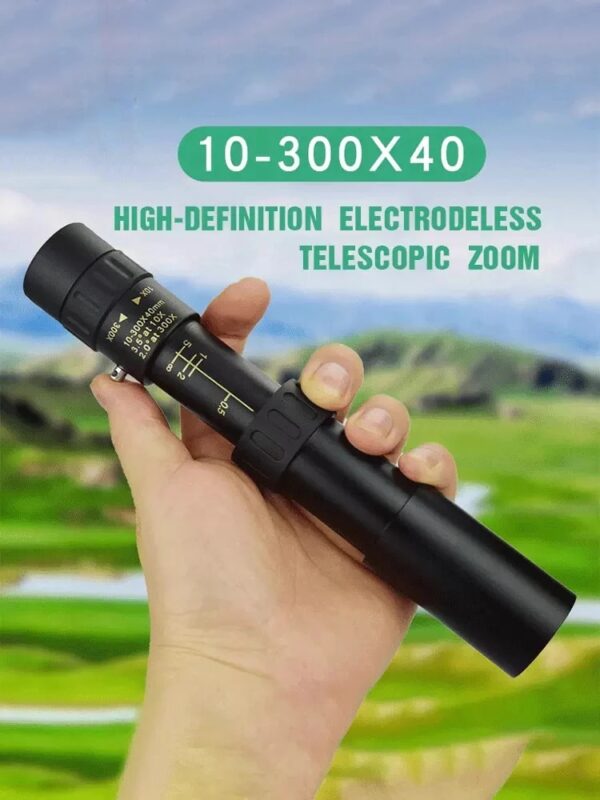 10-300x40 Professional Monocular Telescope HD Powerful Portable Binoculars Zoom High Quality BAK4-Prism Waterproof for Camping 1