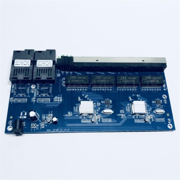 10/100/1000M Gigabit Ethernet switch Ethernet Fiber Optical Media Converter Single Mode 8 RJ45 UTP and 2 SC fiber Port Board PCB 3