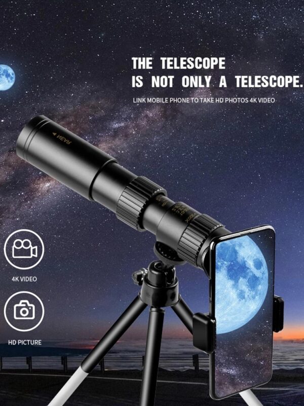 10-300X Zoom Professional Monocular Telescope HD 4K Powerful Binoculars Long Range High Quality BAK4-Prisms Portable for Camping 1