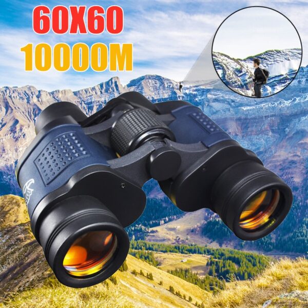 60x60 High Power Binoculars With Coordinates BAK4 Portable Telescope LowLight Night Vision For Hunting Sports Travel Sightseeing 1
