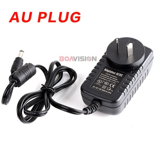 Qualified AC 110-240V To DC 12V 2A CCTV Power Supply Adapter,EU/US/UK/AU Plug ABS Plastic 4