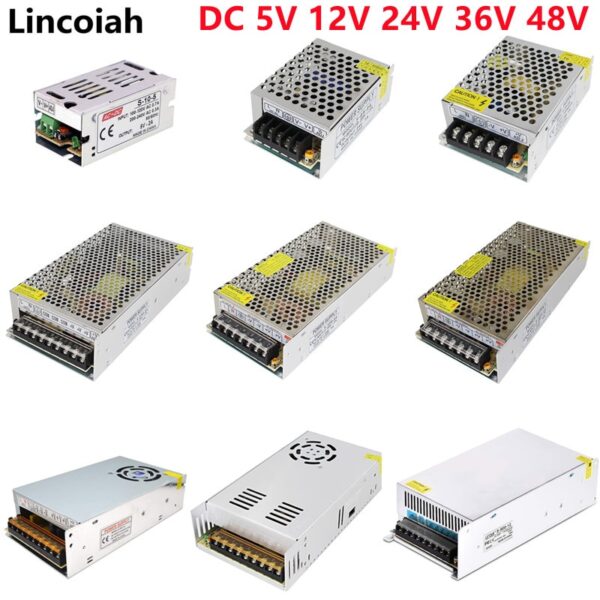 Lincoiah Switching Power Supply Light Transformer AC 100-240V DC 5V 12V 24V 36V 48V Source Adapter SMPS For LED Strips CCTV Lamp 1