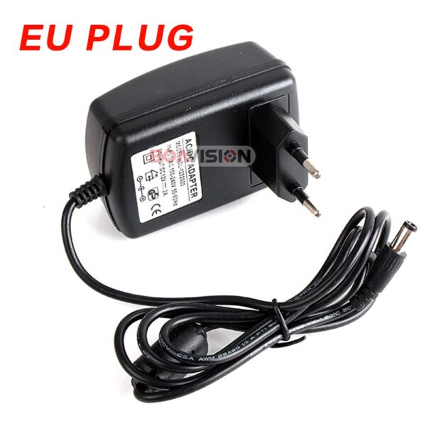 Qualified AC 110-240V To DC 12V 2A CCTV Power Supply Adapter,EU/US/UK/AU Plug ABS Plastic 3