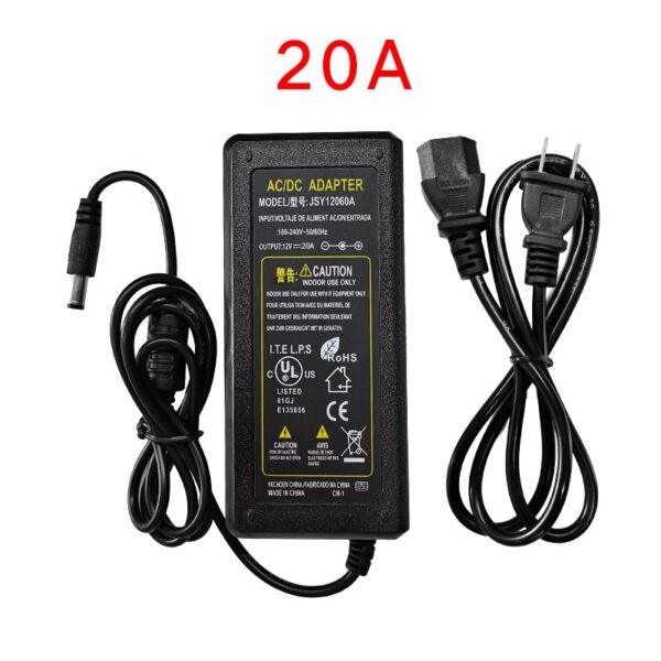 DC12V LED Power Adapter 3A-20A Lighting Transformers AC100-240V To DC Switching Power Supply For LED Strip Light CCTV 3