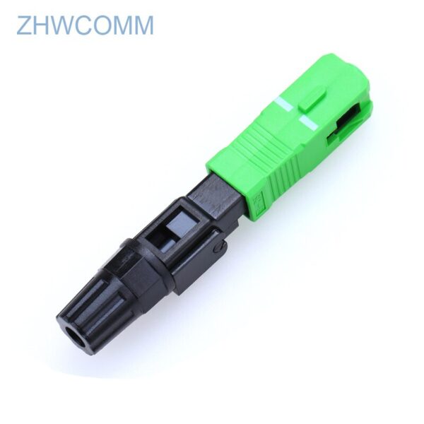 ZHWCOMM 100pcs High Quality SC APC Single Mode  Fiber Optic Quick Fast Connector FTTH Cold Connector Free shipping 4