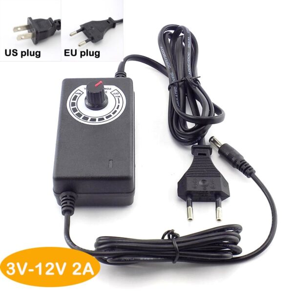 Adjustable Power Supply Switching Adapter AC 100-220V to DC 3V 9V 12V 24V 2A 2000ma 3A 5A CCTV Camera Led Strip Light Adaptor 2